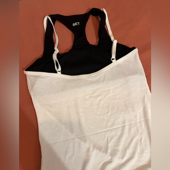 SET Active Workout Top - Sporty Layered Cami + Sports Bra, NWT - Picture 7 of 12